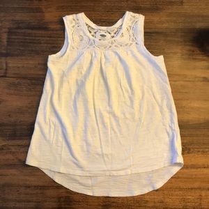 Girls white tank